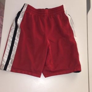 Athletic red boys shorts
